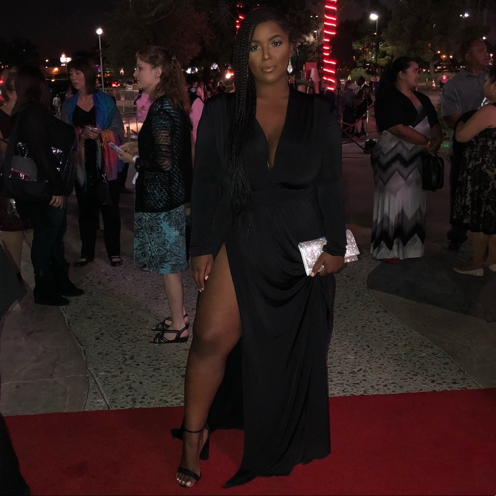 Black maxi dress